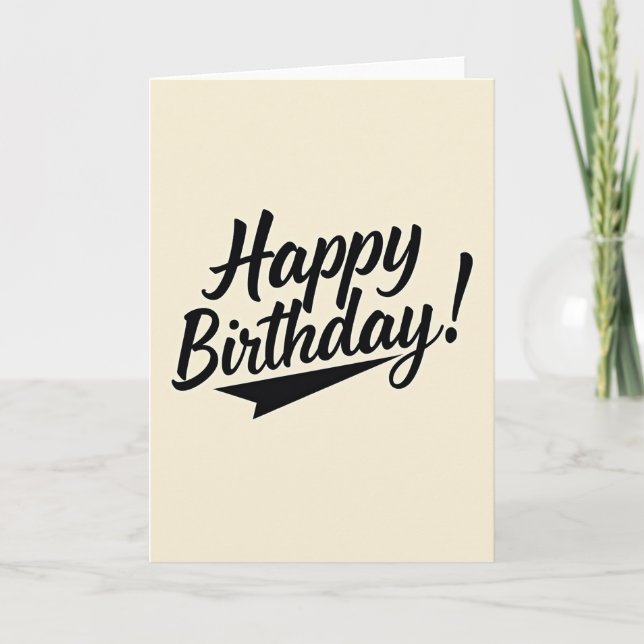 Bold Calligraphy Birthday Card (Front)