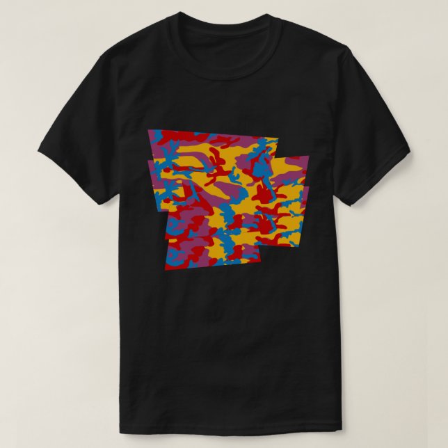 Bold Camo Pattern Blown Pixel T-Shirt (Design Front)