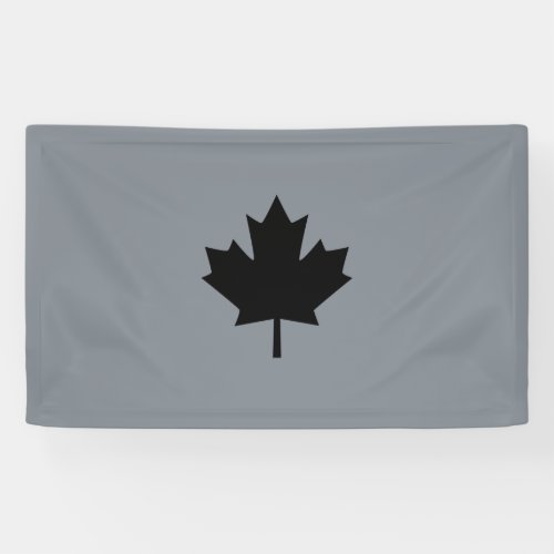 Bold Canadian Black Maple Leaf Banner