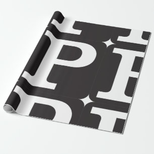 Bold Capital Letter P Monogram Wrapping Paper