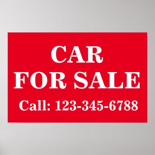 BOLD CAR FOR SALE SIGN Sell My Car Quick