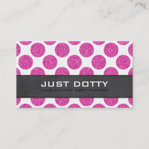 BOLD CARD polka dots chalkboard hot pink glitter