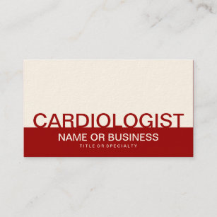 bold CARDIOLOGIST Business Card