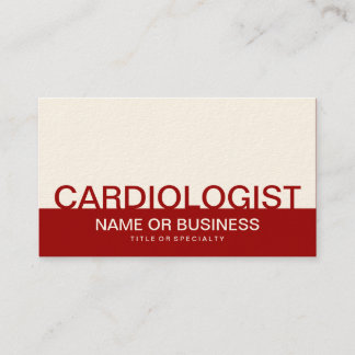 bold CARDIOLOGIST Business Card
