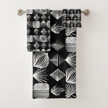 Bold Caribbean Tribal Mudcloth – Black & White,