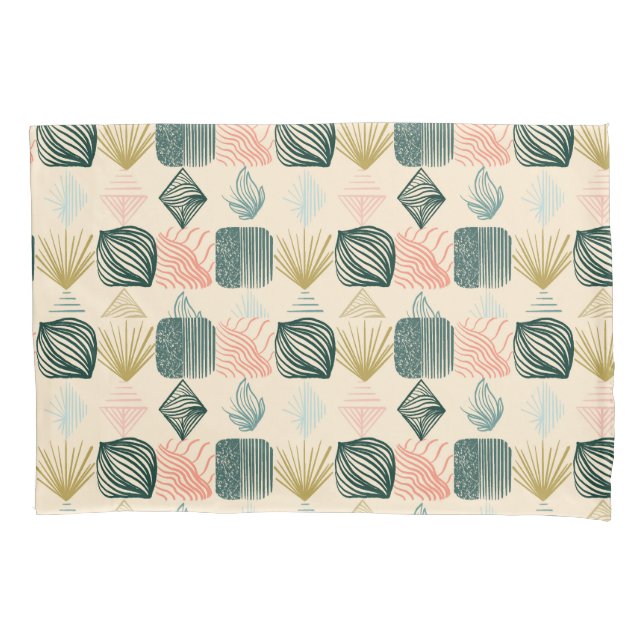 Bold Caribbean Tribal Mudcloth: Boho Buttercream Pillow Case (Front)