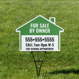 Bold Change Color House for Sale by Owner Sign