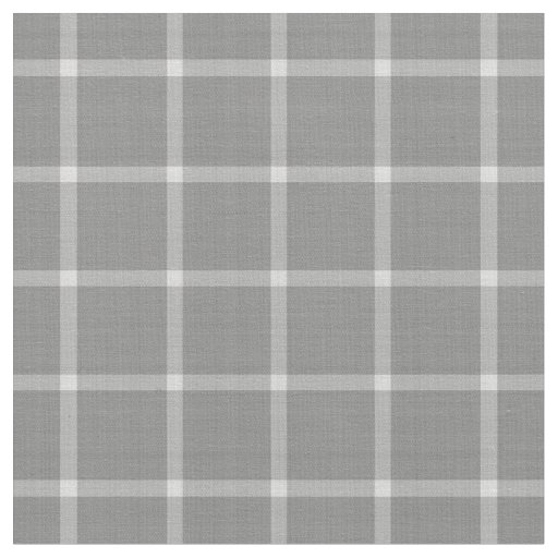 Bold Charcoal & White Check with Gray Accents Fabric