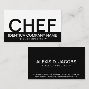 bold CHEF (color customizable) Business Card