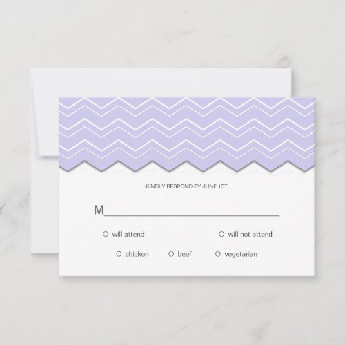 Bold Chevron Lavender Purple RSVP