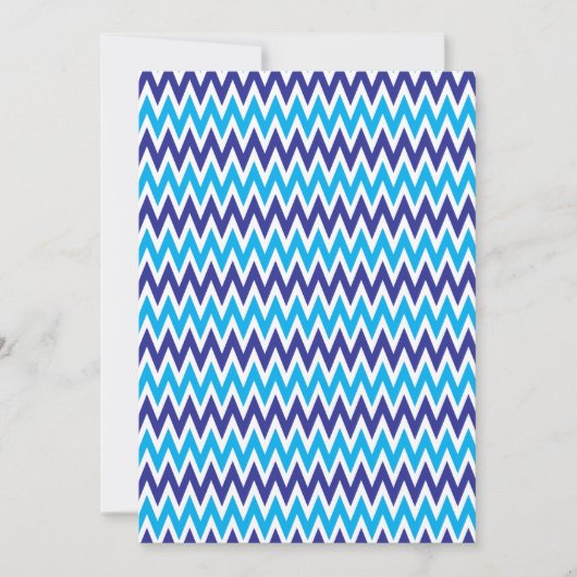 Bold Chevron Zigzags Teal Blue Striped Pattern (Front)