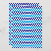 Bold Chevron Zigzags Teal Blue Striped Pattern (Front/Back)