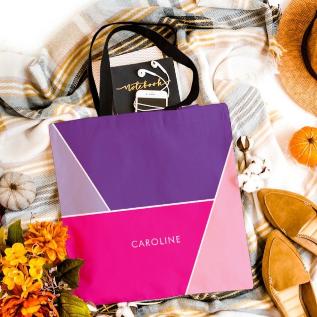 Bold Chic Stylish Colorful Stripe Pattern Tote Bag (Creator Uploaded)