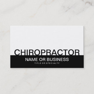 bold CHIROPRACTOR Business Card