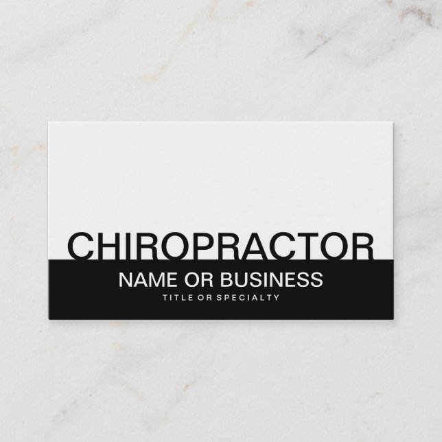 bold CHIROPRACTOR Business Card (Front)