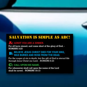 Bold Christian Faith Gospel ABC's King James Bible Car Magnet