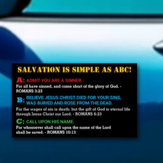 Bold Christian Faith Gospel ABC's King James Bible Car Magnet