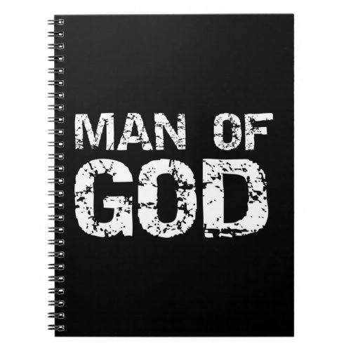 Bold Christian Quote for Men Faith Saying Gift Man Notebook