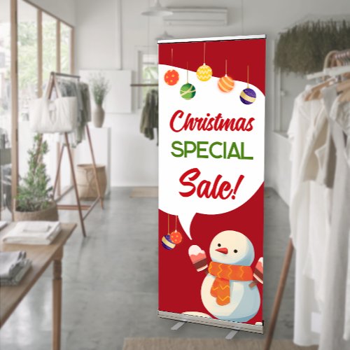 Bold Christmas Special Sale Holiday Vibes Retractable Banner