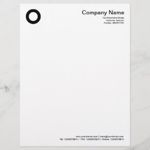 Bold Circle - Black Letterhead