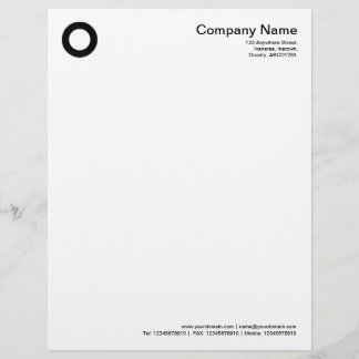 Bold Circle - Black Letterhead