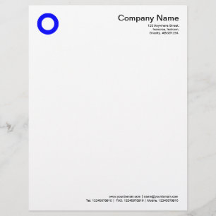 Bold Circle - Blue Letterhead