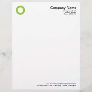 Bold Circle - Martian Green Letterhead