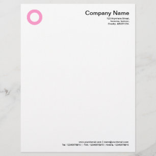 Bold Circle - Pink Letterhead