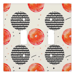 Bold Citrus Slice Stripes (10) Light Switch Cover
