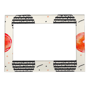 Bold Citrus Slice Stripes (10) Magnetic Frame