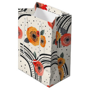 Bold Citrus Slice Stripes (2) Medium Gift Bag