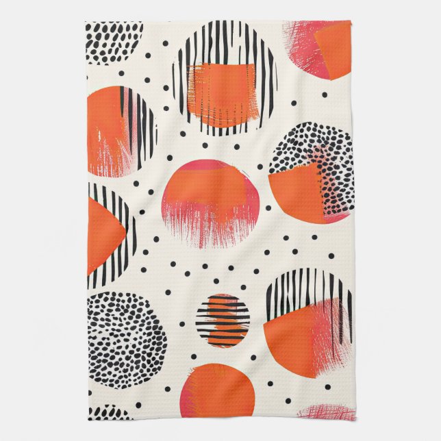 Bold Citrus Slice Stripes (4) Kitchen Towel (Vertical)