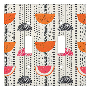 Bold Citrus Slice Stripes (5) Light Switch Cover