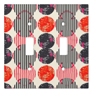 Bold Citrus Slice Stripes (7) Light Switch Cover