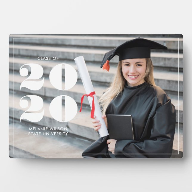 Bold "Class of 2023" Personalized Graduation Plaque (Front)