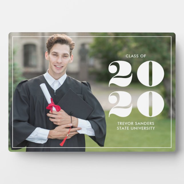 Bold "Class of 2023" Personalized Graduation Plaque (Front)