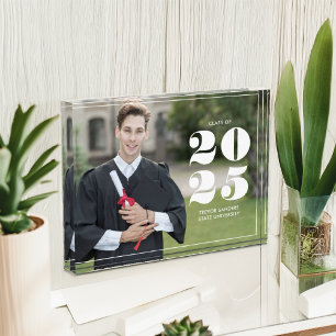 Bold "Class of 2025" Personalized Graduation Photo Block