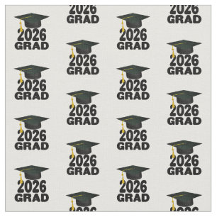 Bold Class of 2026 Graduation Fabric