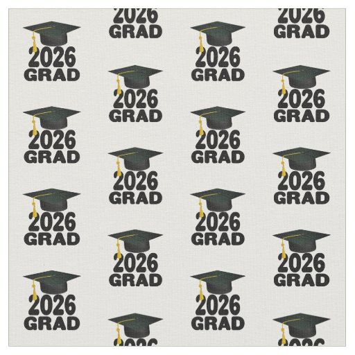 Bold Class of 2026 Graduation Fabric