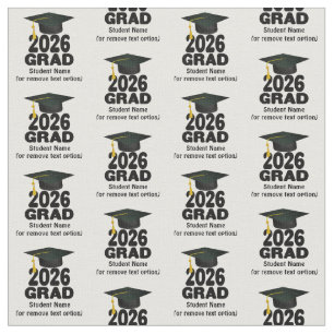 Bold Class of 2026 Graduation Fabric