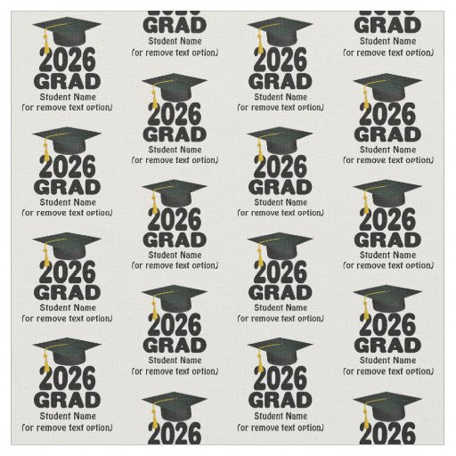 Bold Class of 2026 Graduation Fabric