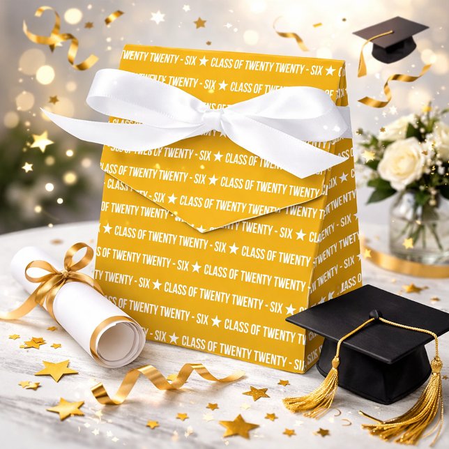 Bold Class of 2026 Graduation Pattern Favor Boxes (Creator Uploaded)