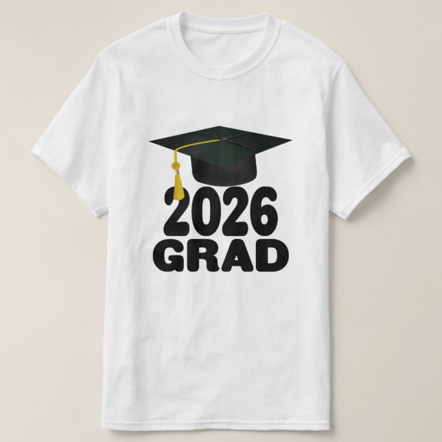 Bold Class of 2026 Graduation T-Shirt (Design Front)