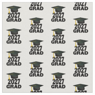 Bold Class of 2027 Graduation Fabric