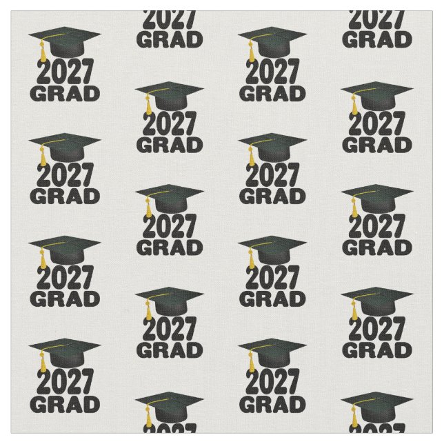 Bold Class of 2027 Graduation Fabric (Close Up)
