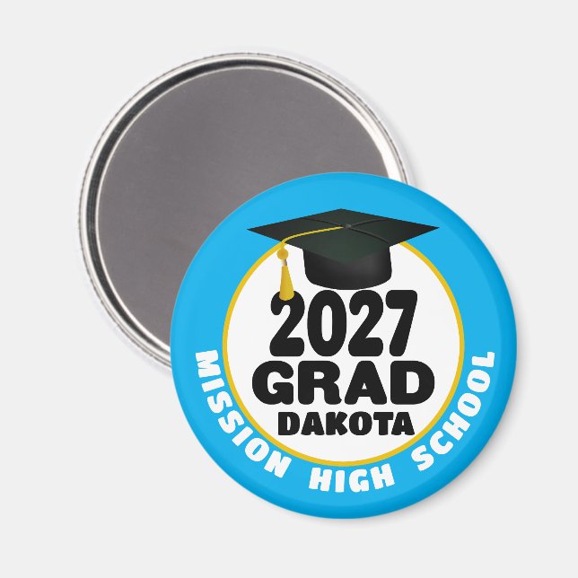 Bold Class of 2027 Graduation Magnet (Front/Back)