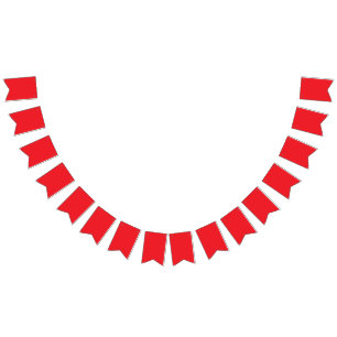Bold Classic Red Background – Wedding Design Bunting Flags