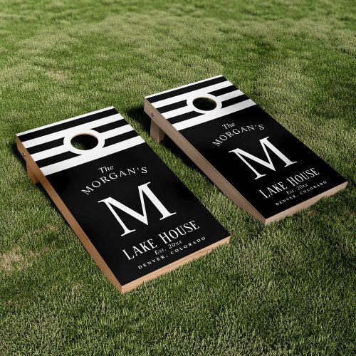 Bold & Classy Family Monogram Black | White