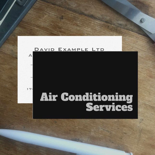 Bold & Clear Air Conditioning Design Business Card (Creator Uploaded)