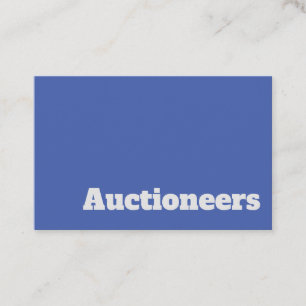Bold & Clear Auctioneers Design Business Card